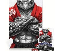 Puzzle samouraï Reptile pour Adolescents 1000 pièces Stimule la mémoire Soulagement de la Tension Bords serrés Pièce d'art de qualité (38x52cm)