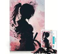 Puzzle samouraï Rose 1000 pièces pour Adolescents, Jeu de logique mentale, évasion apaisante, Objet de Collection aux Bords Fins (38x52cm)