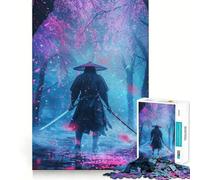 Puzzle samouraï Sakura Solitaire 1000 pièces pour Adultes, Jeu intellectuel, Calme et détente, découpe précise, Cadeau de Noël (38x52cm)