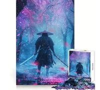Puzzle samouraï Sakura Solitaire, difficulté Difficile, 1000 pièces, pour Adultes, améliore la mémoire, détend l'esprit, Bords Nets, Cadeau élégant (38x26cm)
