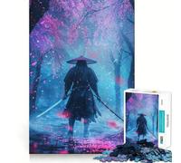 Puzzle samouraï Sakura Solitaire, difficulté Difficile, 1000 pièces, pour Adultes, Casse-tête Mental, détente et Art Assembler, Cadeau spécial (50x75cm)