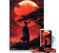 Puzzle samouraï sous la Lune de Sang pour Adolescents, 1000 pièces, Wise Think Toy, Gentle Leisure, Tight Cut, Liste de souhaits du Père Noël (50x75cm)