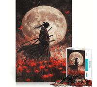 Puzzle Samouraï sous la Lune pour Adultes, 1000 pièces, Jeu de logique Clair, Loisir Silencieux, découpe Parfaite, Cadeau élégant (50x75cm)