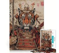 Puzzle samouraï Tigre Difficile pour Adultes, 1000 pièces, Jeu intellectuel, Moment de détente, découpe de qualité, Cadeau Exquis (38x52cm)