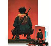 Puzzle samouraï Urbain avec épée pour Adolescents,1000 pièces,Jeu Stimulant l'esprit,Assemblage Solide et sécurisé,activité de Partage en Famille (38x52cm)