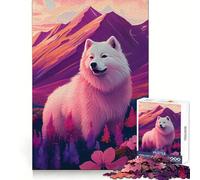 Puzzle Samoyède Nature 1000 pièces pour Adolescents, Jeu de logique Stimulant, Moments en Famille, Bords Nets, Surprise chaleureuse (50x75cm)