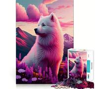 Puzzle Samoyède Nature 1000 pièces pour Adolescents, Jeu de réflexion et de détente, pour Les fêtes (50x75cm)