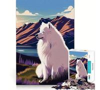 Puzzle Samoyède Nature 1000 pièces pour Adultes, Jeu de logique Fine, Loisirs, Bords Nets, Objet de Collection (50x75cm)