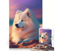 Puzzle Samoyède Nature pour Adolescents 1000 pièces Stimule la mémoire Détente et Divertissement Découpe de qualité supérieure Cadeau élégant (50x75cm)