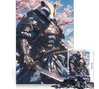 Puzzle Samurai Badger Vigilance 1000 pièces pour Adolescents, Jeu de logique et de Train, Silencieux et Amusant, découpe Lisse, Joli Cadeau (38x52cm)
