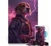 Puzzle Samurai Beagle pour Adolescents, 1000 pièces, Jeu de réflexion, Design ludique et éducatif, Cadeau de qualité (38x26cm)