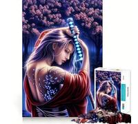 Puzzle Samurai Beauty pour Adolescents, 1000 pièces, défi intellectuel, Jeu Relaxant et Amusant, découpe précise, Cadeau Festif (50x75cm)