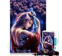 Puzzle Samurai Beauty pour Adolescents, 1000 pièces, stimule la mémoire, soulage la Tension, Bords Nets, œuvre d'art (38x26cm)