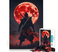 Puzzle Samurai Blood Moon (1000 pièces) Jeu de réflexion Qualité et qualité Cadeau Exquis 38x52cm