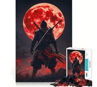 Puzzle Samurai Blood Moon 1000 pièces pour Adolescents Jeu de logique et de réflexion Découpe précise (38x26cm)