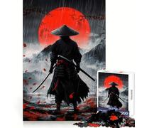 Puzzle Samurai Blood Moon 1000 pièces pour Adolescents Stimulation de la mémoire, Calme et évasion Motif à Assembler Surprise chaleureuse (38x52cm)
