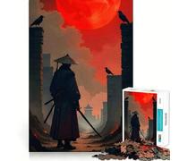 Puzzle Samurai Blood Moon (50x75cm) Niveau Difficile 1000 pièces Jeu intellectuel Découpe de qualité Cadeau raffiné