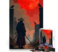 Puzzle Samurai Blood Moon pour Adultes, 1000 pièces, améliore la mémoire, détend l'esprit, pièce de Collection Sharp Edge (38x52cm)