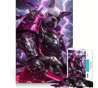 Puzzle Samurai Bulldog Anime Art pour Adolescents 1000 pièces Recall Upgrade Apaisant et Amusant Clear Cut Décoration Murale (50x75cm)