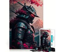 Puzzle Samurai Cherry Japan 1000 pièces pour Adultes Renforce la mémoire, apaise l'esprit, qualité supérieure, Surprise chaleureuse (38x26cm)