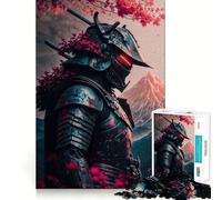 Puzzle Samurai Cherry Japan 1000 pièces pour Adultes Stimule la mémoire, idéal pour Les Groupes, Bords Nets, Cadeau élégant (50x75cm)