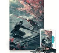 Puzzle Samurai Cyborg Showdown 1000 pièces pour Adolescents, Jeu de logique Pure, détente et découpe Nette, œuvre d'art (38x26cm)