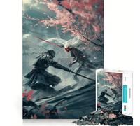 Puzzle Samurai Cyborg Showdown 1000 pièces pour Adultes Stimule la mémoire, soulage l'anxiété, Bords précis, Surprise de Noël (38x52cm)