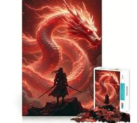 Puzzle Samurai Dragon pour Adolescents de 1000 pièces, Jouet de logique Stimulant, Divertissement d'intérieur, Bords de qualité supérieure, Cadeau mémorable (38x52cm)