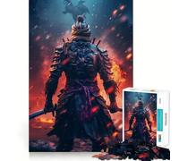 Puzzle Samurai Fire 1000 pièces pour Adultes Développement de la mémoire, Loisirs Doux, Design d'assemblage, Collection Artistique (50x75cm)