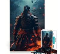 Puzzle Samurai Fire 1000 pièces pour Adultes Stimulation de la mémoire et réduction de l'anxiété Cadeau Artistique à Assembler (38x26cm)