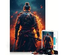 Puzzle Samurai Fire 1000 pièces pour Adultes Stimule la mémoire, apaise l'esprit, Design, Assemblage, Cadeau créatif (50x75cm)