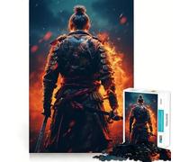 Puzzle Samurai Fire pour Adolescents, 1000 pièces, Jouet d'entraînement cérébral, détente mentale, Art à Assembler, Cadeau Unique (38x26cm)