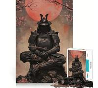 Puzzle Samurai Fleur de Cerisier 1000 Pièces pour Adultes Jeu de Logique Fine Loisirs Bordure Soignée Objet de Collection (50x75cm)