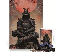 Puzzle Samurai Fleur de Cerisier 1000 Pièces pour Adultes Jeu de Logique Fine Loisirs Bordure Soignée Objet de Collection (50x75cm)