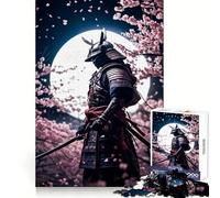 Puzzle Samurai Fleur de Cerisier 1000 Pièces pour Adultes Renforce la mémoire, soulage Le Stress, qualité supérieure, Cadeau d'anniversaire (38x26cm)