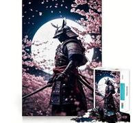 Puzzle Samurai Fleur de Cerisier 1000 Pièces pour Adultes Renforce la mémoire, soulage Le Stress, qualité supérieure, Cadeau d'anniversaire (38x26cm)