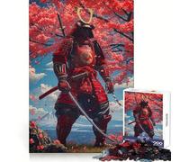 Puzzle Samurai Fleur de Cerisier pour Adolescents 1000 Pièces Décoration Murale Apaisante et Amusante aux Découpes Claires (50x75cm)