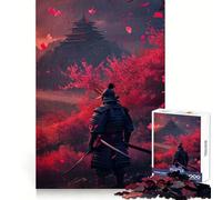 Puzzle Samurai Fleurs de Cerisier 1000 Pièces pour Adultes Améliore la Mémoire Paisible et Amusant Bordure Aiguë Cadeau de Fêtes (38x52cm)
