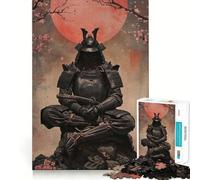 Puzzle Samurai Fleurs de Cerisier pour Adolescents 1000 Pièces Stimule la Mémoire Détend et Amusant Découpe Premium Cadeau Élégant (38x52cm)