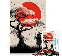 Puzzle Samurai Fleurs de Cerisier pour Adultes 1000 Pièces Détente et Aptitude Cérébrale Collection Art aux Bords Précis (38x52cm)