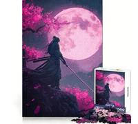 Puzzle Samurai Fleurs de Cerisier pour Adultes, 1000 Pièces, Jeu de Réflexion, Passe-Temps Calme, Design à Assembler, Cadeau de Fêtes (38x52cm)