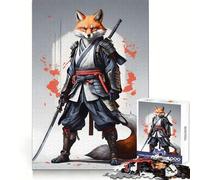 Puzzle Samurai Fox 1000 pièces pour Adolescents, Jeu de logique Stimulant, détente mentale, Bords Nets, Cadeau élégant (38x26cm)
