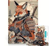Puzzle Samurai Fox 1000 pièces pour Adolescents, Jeu intellectuel, détente mentale, découpe de qualité, Cadeau de Noël (38x52cm)