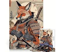 Puzzle Samurai Fox 1000 pièces pour Adolescents, Jeu intellectuel, détente mentale, découpe de qualité, Cadeau de Noël (38x52cm)