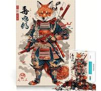 Puzzle Samurai Fox 1000 pièces pour Adolescents, Jeu Intelligent, Jeu de Groupe, Assemblage d'image, décoration Murale (38x52cm)