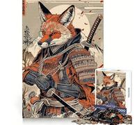 Puzzle Samurai Fox 1000 pièces pour Adolescents Renforce la mémoire Paisible et Amusant Qualité supérieure (38x26cm)