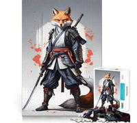 Puzzle Samurai Fox 1000 pièces pour Adultes, Jouet Intelligent et Amusant, décoration Murale aux Bords Lisses (50x75cm)