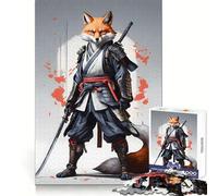 Puzzle Samurai Fox Difficile pour Adultes 1000 Pièces Découpe Lisse Cadeau Classique (38x52cm)
