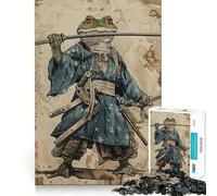 Puzzle Samurai Frog 1000 pièces pour Adolescents, Jeu de logique Stimulant, Moments en Famille, Bords Nets, Surprise chaleureuse (50x75cm)
