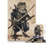 Puzzle Samurai Frog 1000 pièces pour Adolescents Jeu de réflexion et de création Collective Objet de Collection aux découpes nettes (38x26cm)